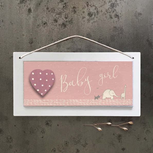 East of India Baby Girl Sign
