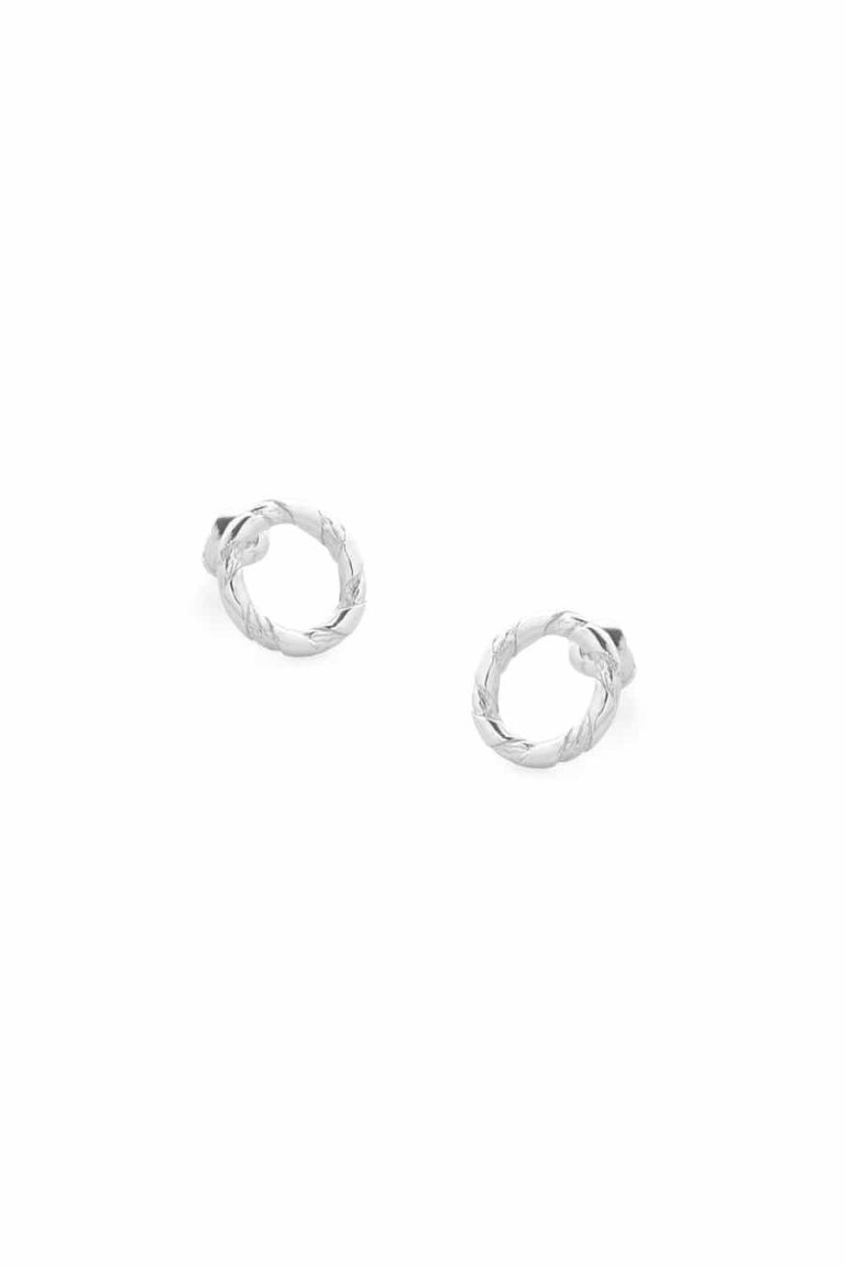 Tutti and Co Rope Earrings Silver