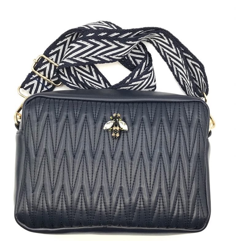 Rivington Navy Quilted Cross Body