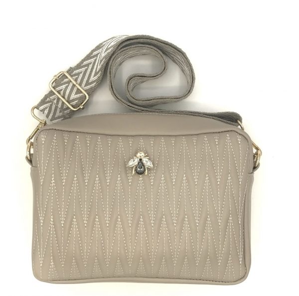 Rivington Taupe Quilted Cross Body