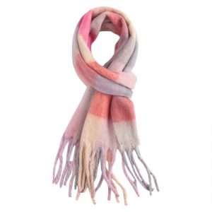 Cosy Pink Check Scarf