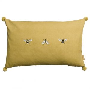 Bee Mustard Cushion