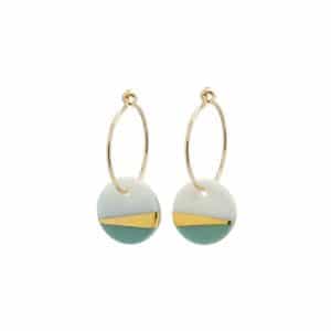 One & Eight Porcelain Sage Ray Earrings