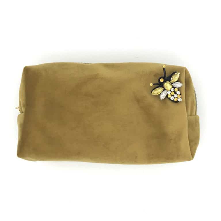 Sixton Gold Velvet Make up Bag