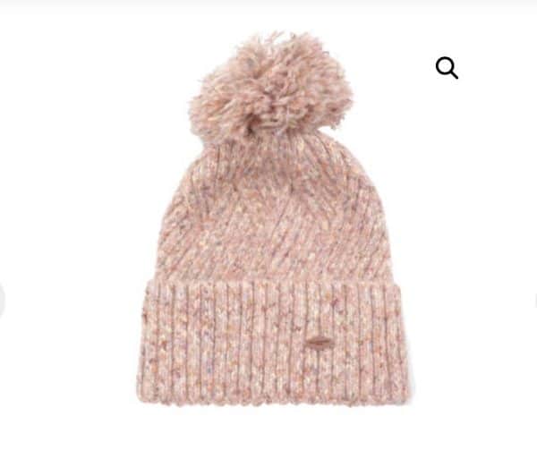 Pink Bobble Knit Hat