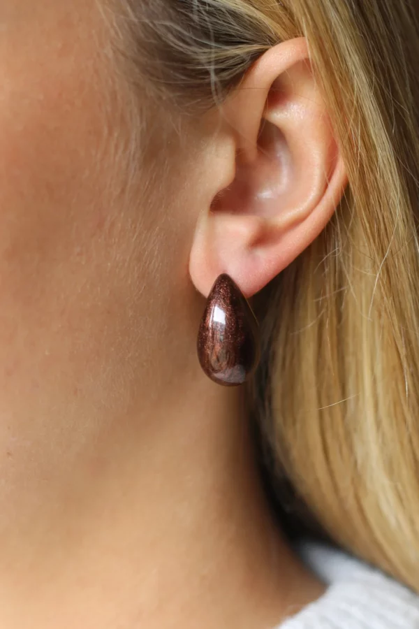 Tutti and Co Hush Brown Shimmer Earrings
