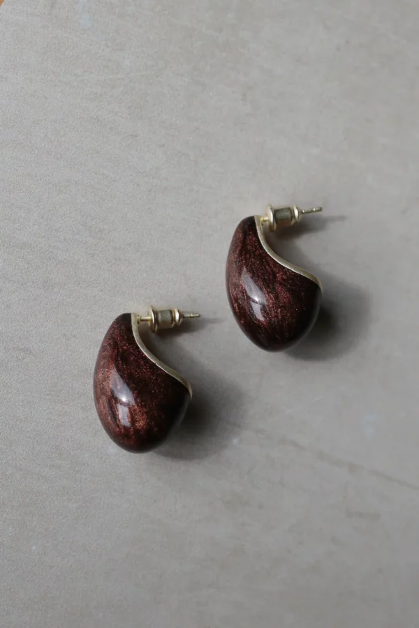 Tutti and Co Hush Brown Shimmer Earrings - Image 2