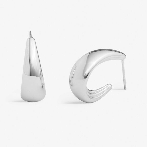 Joma Jewellery Taper Hoop Earrings - Image 3
